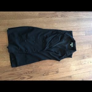 Black button down mini dress